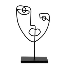 FACE PRETA ESCULTURA 26CM METAL DECORACA