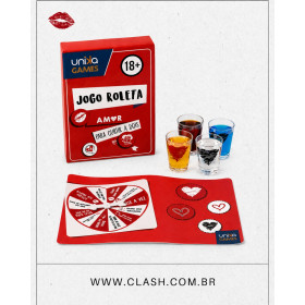JOGO ROLETA AMOR +18ANOS 1 TABULEIRO E 4 COPOS DE SHOT  