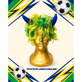 PERUCA COPA ENROLADA MESCLADA BRASIL VERDE AMARELA