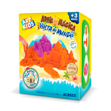 AREIA MÁGICA ACRILEX 400G KIT VOLTA AO MUNDO TAJ MAHAL INDIA REF 05918