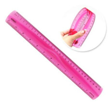 RÉGUA 30CM FLEXÍVEL ROSA REF.0537 ACRILEX