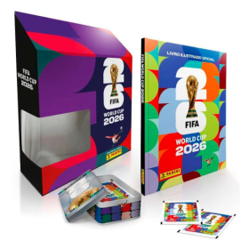 ALBUM FIGURINHAS FIFA WORLD CUP 2026 C/111 PG. PANINI + BOX LATA + 50 PCTES FIGURINHAS