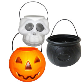 KIT HALLOWEEN 3 MINI BALDINHOS CAVEIRA CALDEIRAO E ABOBORA +3 ANOS REF 899521 BRASILFLEX