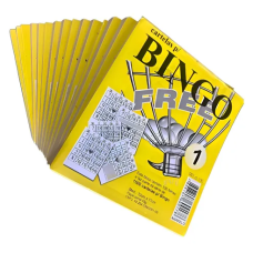 BLOCO BINGO NUMERADO AMARELO 11X10CM COM 100 FOLHAS +8 ANOS