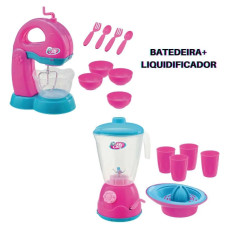 BATEDEIRA E LIQUIDIFICADOR INFANTIL KIT PLASTICO +3 ANOS BIA CHEF