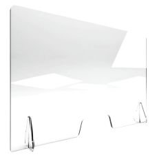 BARREIRA DE PROTEÇÃO ACRÍLICA CRISTAL PARA MESA 1,20X80CM