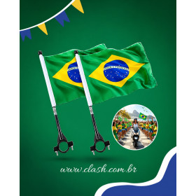 BANDEIRA DO BRASIL PARA CARRO OU MOTO OU BIKE 14X21CM REF.CP967