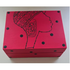 CAIXA EM MDF FLOCADA INTERNAMENTE 5,5X10X13CM KRISS JONES