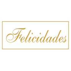 ETIQUETA ADESIVA "FELICIDADES" COM 21 UNID 3,2X2,2CM LITOARTE REF ETIQ-036