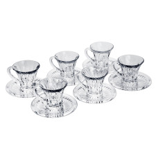 XÍCARA CAFÉ COM PIRES CRISTAL DIAMOND LYOR 105ML COM 6 UNIDADES XÍCARA CAFÉ COM PIRES CRISTAL DIAMOND LYOR 105ML COM 6 UNIDADES