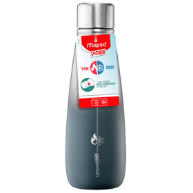 GARRAFA TÉRMICA MAPED 500ML PICNIK CONCEPT ADULT CINZA REF.871105