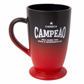CANECA VIDRO UATT CAMPEAO PRA QUEM TEM F CO E DETERMINACAO C/ BASE REF.33554