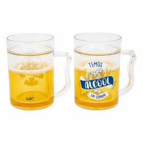 CANECA CHOPP DUPLA MINI CONGELAVEIS TEMO S ALCOOL EM COMUM UATT REF. 32612