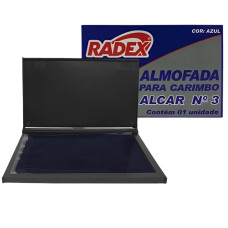 ALMOFADA CARIMBO RADEX N.3 AZUL