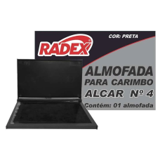 ALMOFADA CARIMBO RADEX N. 4 PRETA