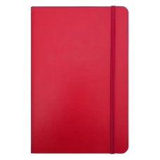 CADERNETA 1/8 CAPA DURA BROCHURA 80FLS VERMELHO COM PAUTA 80G 140X210MM REF P120 ROYAL PAPER