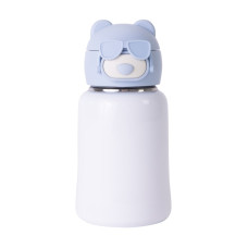 GARRAFA TÉRMICA 435ML INOX URSO BRANCO/AZUL PARA PERSONALIZAÇÃO