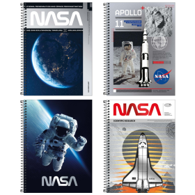 CADERNO UNIVERSITARIO ESPIRAL CAPA DURA 10 MATERIAS 160FLS NASA 200X275MM REF 309443 TILIBRA
