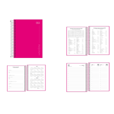 AGENDA TILIBRA 2027 ESPIRAL DIÁRIA PEPPER ROSA 160FLS 63G 117X164MM REF 347868