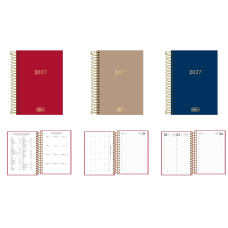 AGENDA TILIBRA 2027 ESPIRAL DIÁRIA EXECUTIVA NAPOLI CORES 176FLS 63G 129X187MM REF 347779