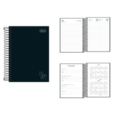 AGENDA TILIBRA 2027 ESPIRAL DIÁRIA SPICE PRETA 160FLS 56G 129X187MM REF 391077