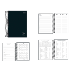 AGENDA TILIBRA 2027 ESPIRAL DIÁRIA SPICE PRETA 160FLS 56G 140X200MM REF 354830