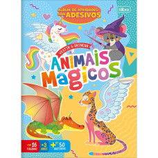 ALBUM ATIVIDADES COM ADESIVOS CENÁRIO VESTIR E BRINCAR ANIMAIS MÁGICOS 8FLS REF 393487 TILIBRA