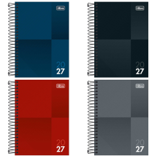 AGENDA TILIBRA 2027 ESPIRAL DIÁRIA ZIP CORES 176FLS 63G 129X187MM REF 312371