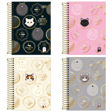 AGENDA TILIBRA 2027 ESPIRAL DIÁRIA PURRFECT CATS 160FLS 110X154MM REF 393835