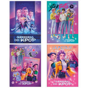 CADERNO UNIVERSITARIO BROCHURA CAPA DURA 80FLS GUERREIRAS DO K-POP 200X275MM REF 116769 TILIBRA