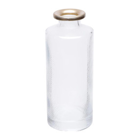 VASO VIDRO DECORATIVO 13 CM DIAGONAL GOLD COLLAR