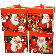 CAIXA PRESENTE NATAL DESMONTÁVEL COM FITA 22CM VMP