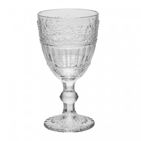 TAÇA ÁGUA VIDRO 320ML MAUVE CRISTAL ECOLÓGICO WOLFF REF 21118
